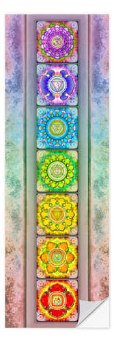 Selvklebende plakat The Seven Chakras - Series III -Artwork II