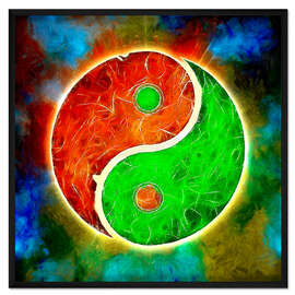 Gerahmter Kunstdruck Yin Yang - Fusion