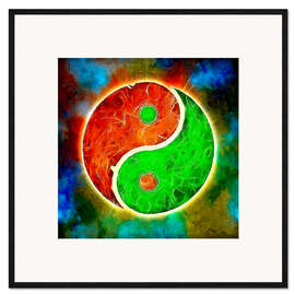 Ingelijste kunstdruk Yin Yang - Fusion