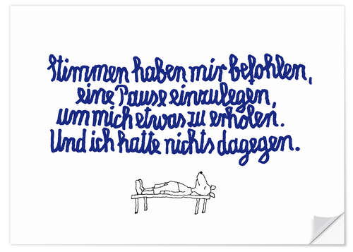 Wandsticker Stimmen haben mir befohlen