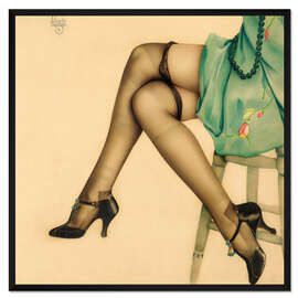 Gerahmter Kunstdruck Schwarze Strümpfe