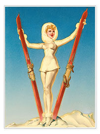Poster  Ski Troops Girl - Alberto Vargas