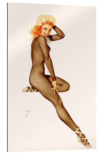 Quadro em plexi-alumínio Sitting Pretty, February Pin Up