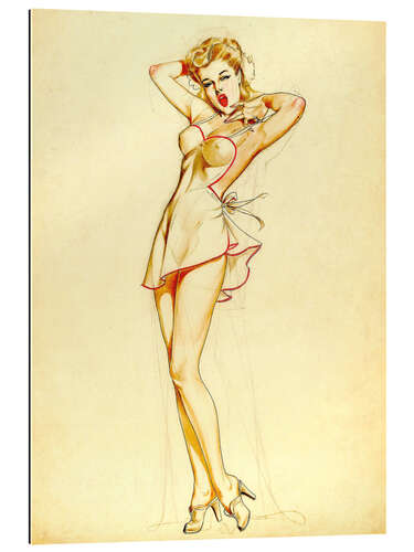 Gallery print Pin Up Stretching, preliminary drawing