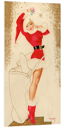 Bilde på skumplate Santa Pin Up