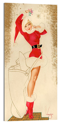 Quadro em plexi-alumínio Santa Pin Up