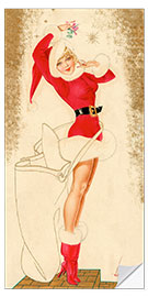 Wandsticker Santa Pin Up