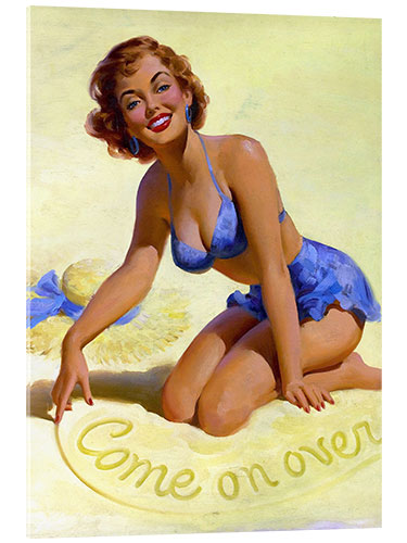 Acrylic print Come On Over pinup