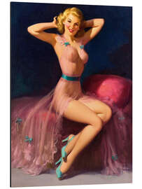 Aluminium print Pin Up in Pink