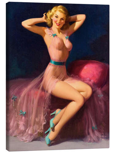 Canvastavla Pin Up in Pink