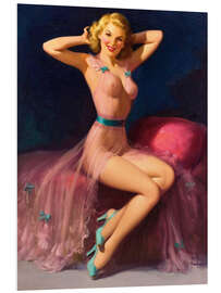 Foam board print Pin Up in Pink