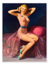 Póster  Pin Up in Pink - Art Frahm