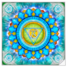 Selvklebende plakat Vishuddha Chakra - Series III