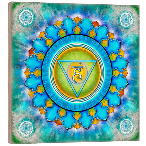 Holzbild Vishuddha Chakra - Serie III