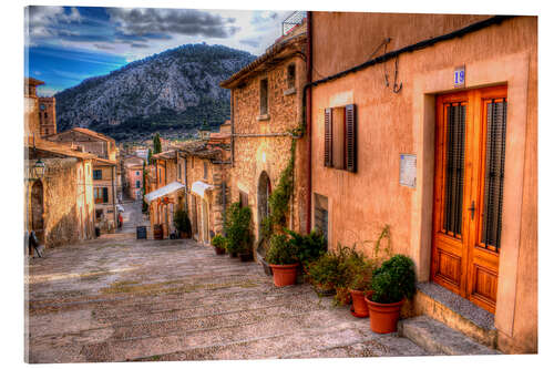 Acrylic print Majorca - view over Pollenca