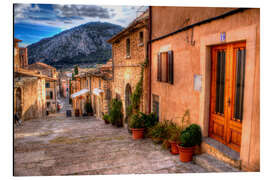 Print på aluminium Majorca - view over Pollenca