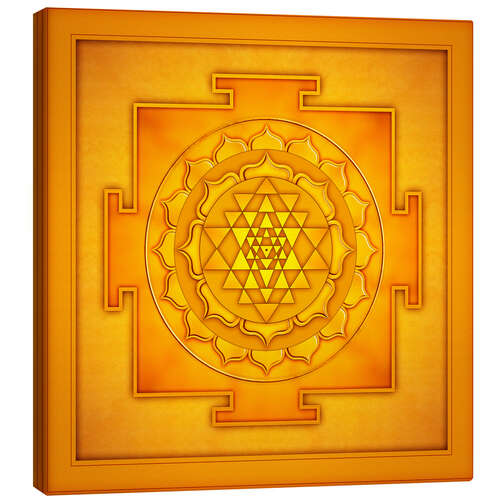 Canvas print Golden Sri Yantra