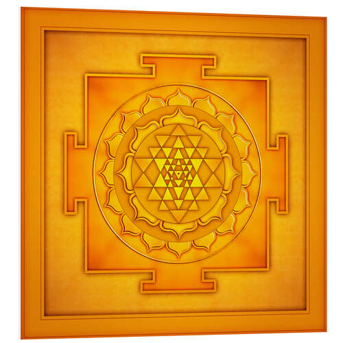 Stampa su PVC Sri Yantra dorato