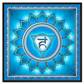 Gerahmter Kunstdruck Vishuddha Chakra - Serie II