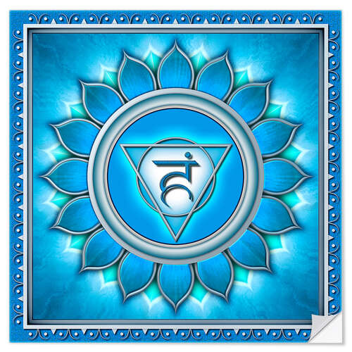 Självhäftande poster Vishuddha Chakra - Series II