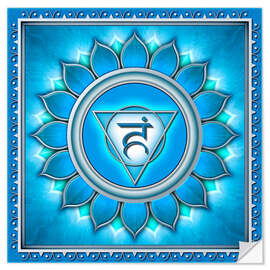 Självhäftande poster Vishuddha Chakra - Series II