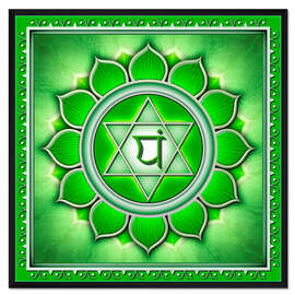 Gerahmter Kunstdruck Anahata Chakra - Serie II
