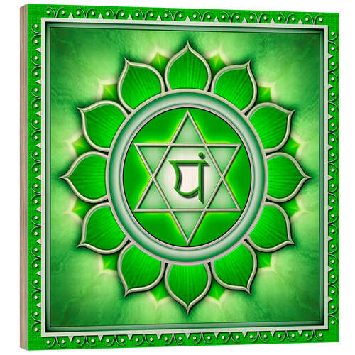 Tableau en bois Anahata Chakra - Series II