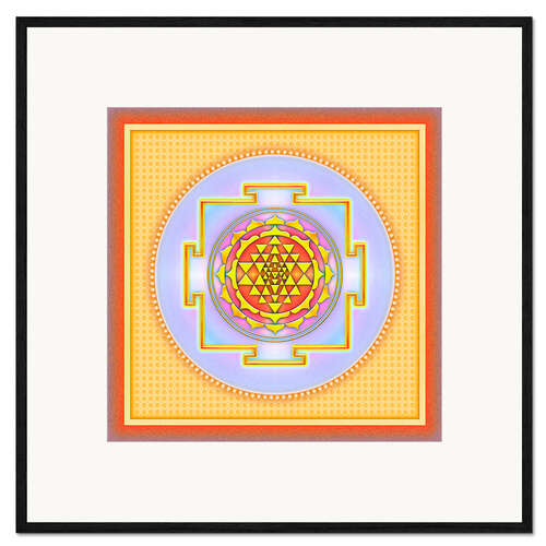 Kehystetty taidepainatus Sri Yantra - Artwork III