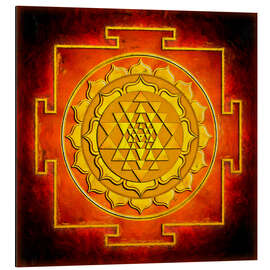 Tableau en aluminium Shri yantra, chaleur