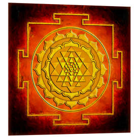 Foam board print Sri yantra - warmth