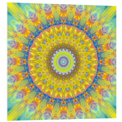 Foam board print Mandala Sun 2