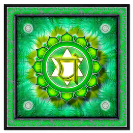 Gerahmter Kunstdruck Anahata Chakra - Serie I