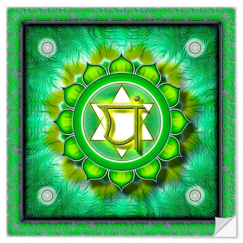 Selvklæbende plakat Anahata Chakra - Series I