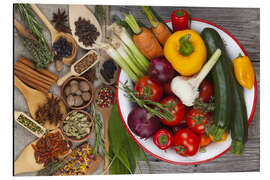 Magnettafel Gemüse, Kräuter und Gewürze III