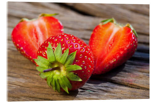 Acrylic print Ripe strawberries