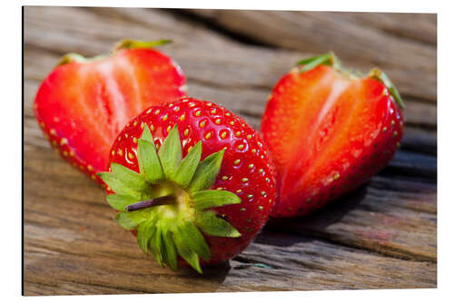 Aluminium print Ripe strawberries