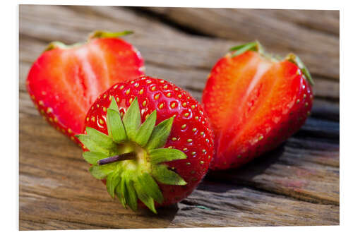 Foam board print Ripe strawberries