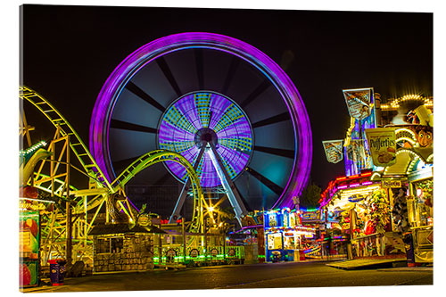 Acrylglasbild Riesenrad auf dem Hamburger Dom Jahrmarkt