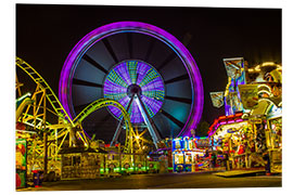 Foam board print Ferris wheel at the Hamburg Cathedral funfair