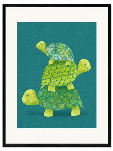 Impressão artística com moldura Turtle Stack