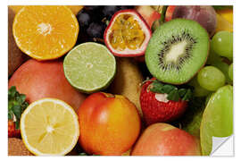 Självhäftande poster Fruits Background