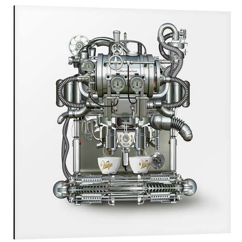 Tableau en aluminium Machine à café