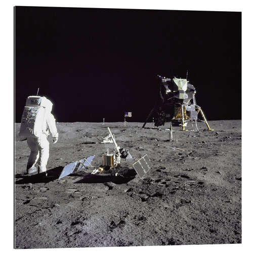 Galleriprint Apollo 11 Astronaut Edwin Aldrin schaut zurück auf Tranquility Basis