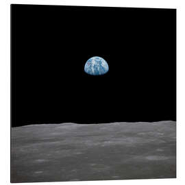 Magnettafel Apollo 11 Aufgang der Erde über dem Mond, Juli 1969