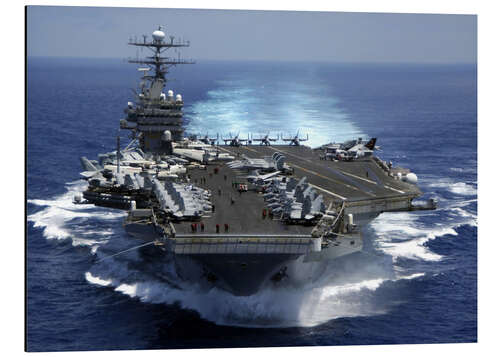 Aluminium print Aircraft carrier USS CARL VINSON in the Indian Ocean