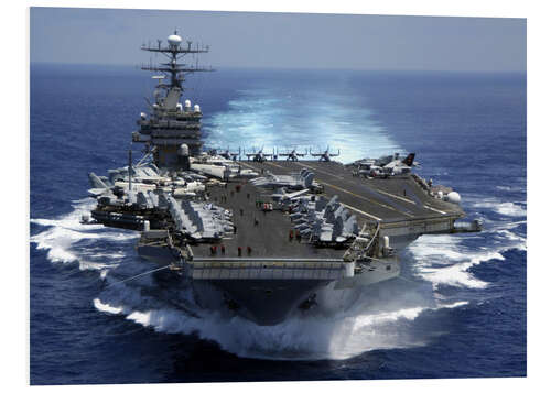 Foam board print Aircraft carrier USS CARL VINSON in the Indian Ocean