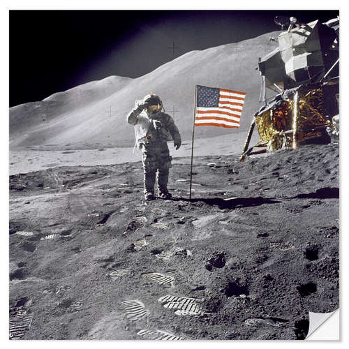 Selvklæbende plakat Apollo 15