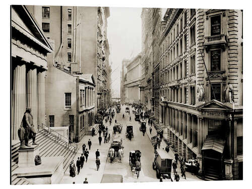 Aluminium print Wall Street of New York City