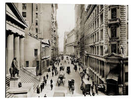 Print på aluminium Wall Street of New York City