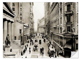 Selvklebende plakat Wall Street of New York City